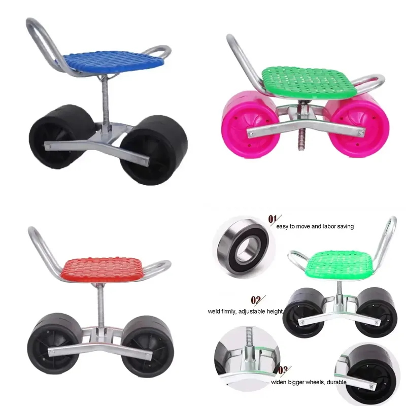 Agriculture Farming Working - Adjustable Height Rolling Stool for Women