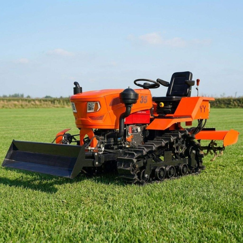 Agriculture Farming Equipments - Crawler 4WD Rotary Tiller 35HP Crawler
