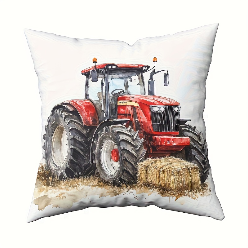 Rustic Tractor Farm Life Pillo - Agriculture Farming Cartoon review and price