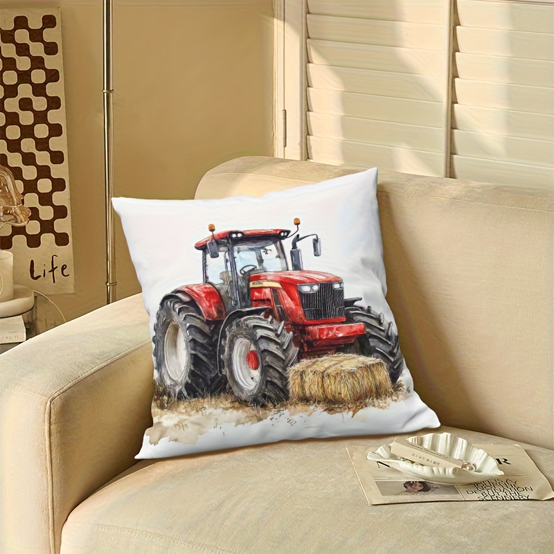 Rustic Tractor Farm Life Pillo - Agriculture Farming Cartoon review and price