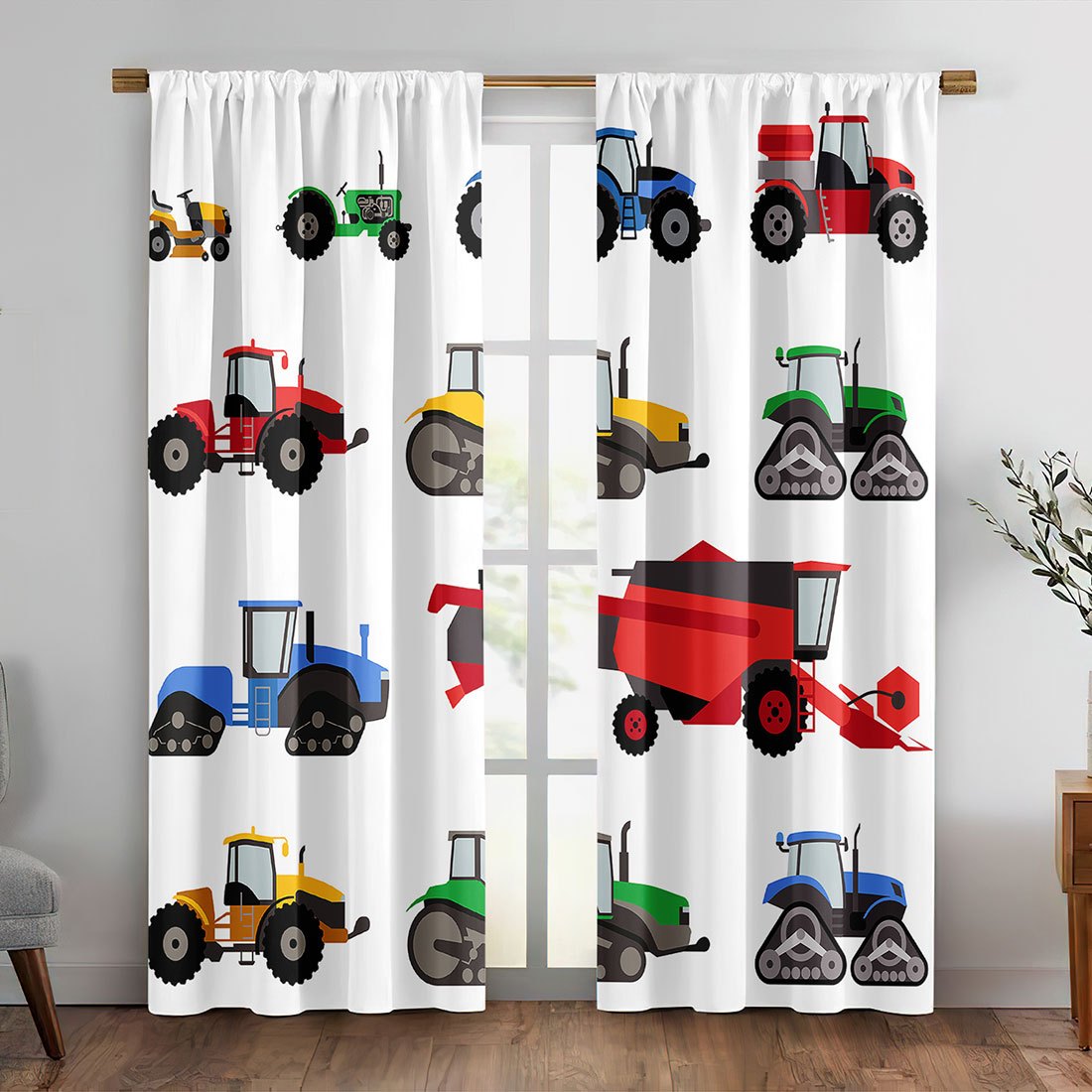 Cartoon Tractor Curtain Colorf - Agriculture Farming Cartoon review and price