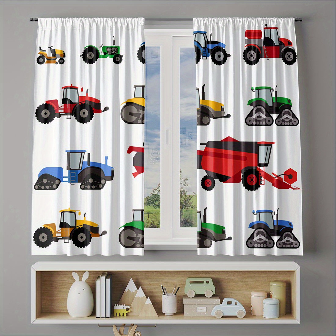 Cartoon Tractor Curtain Colorf - Agriculture Farming Cartoon review and price