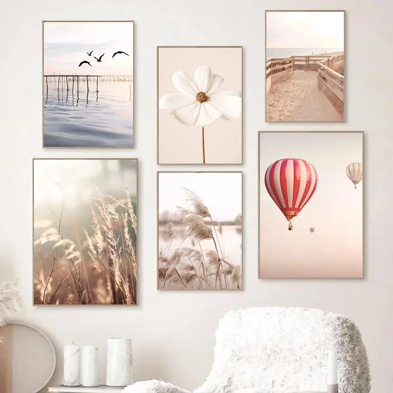 Beige Landscape Wall Art Poste - Orchard Sprayer Tractor review and price