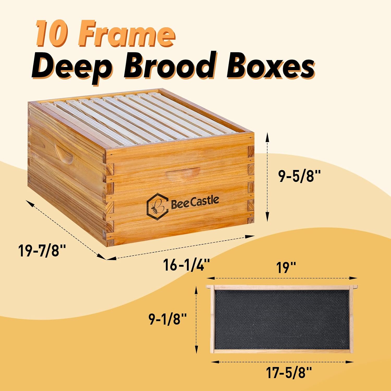 10 Frame Langstroth Bee Hive C - Beehive Frame Wax review and price