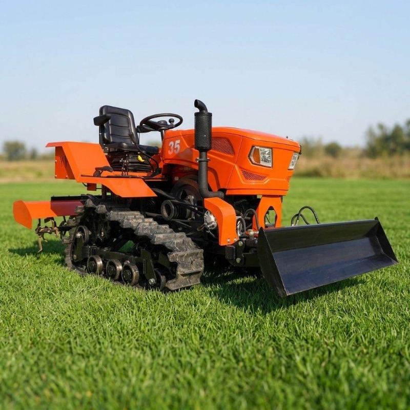 Crawler 4WD Rotary Tiller 35HP - Agriculture Farming Equipments review and price