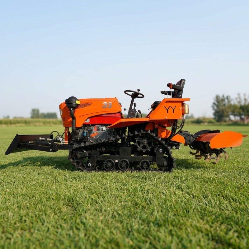 Crawler 4WD Rotary Tiller 35HP - Agriculture Farming Equipments review and price
