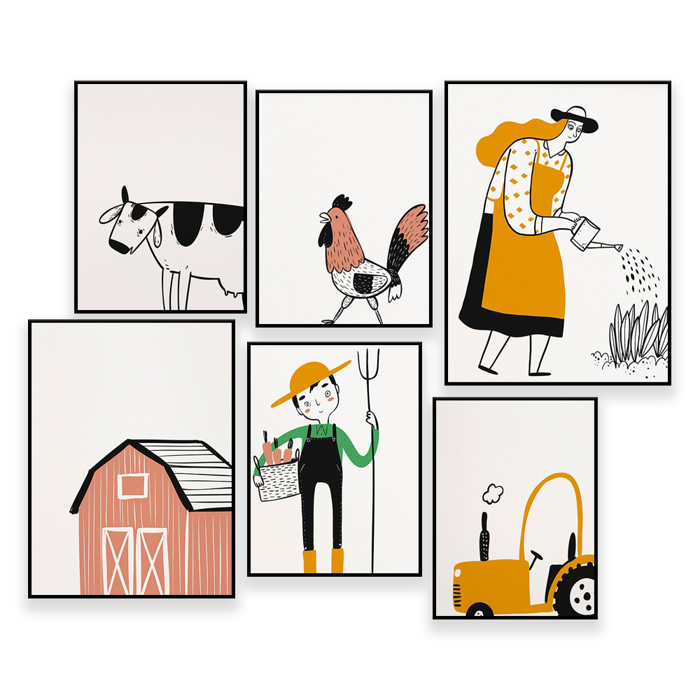 Agriculture Gallery Wall - 4-H - Agriculture Farming Cartoon review and price